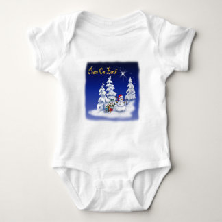 Schneemann Weltfrieden Baby Strampler