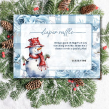 Schneemann Winter-Baby-Shower-Windel-Raffle