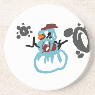 Schneemann Winter Getränkeuntersetzer