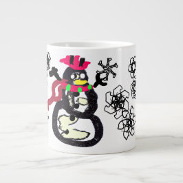 Schneemann Winter  Jumbo-Tasse
