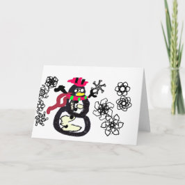 Schneemann Winter  Karte