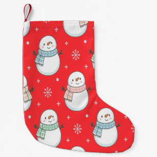 Schneemann Winter Magie Gemütlich Süß Kleiner Weihnachtsstrumpf