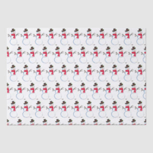Schneemann Winter Retro Vintage Party Weihnachten Seidenpapier