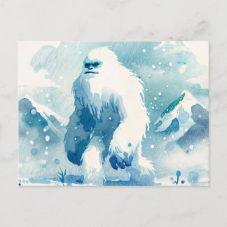Schneemann Winter Watercolor Postkarte