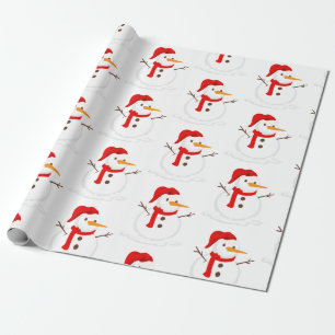 Schneemann Winter Weihnachten Wrapping Paper Geschenkpapier