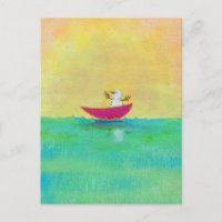 Schneemann Winterurlaub Postkarte Spaß niedliche K