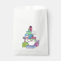 Schneemännchen auf Geschenken