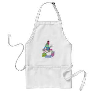 Schneemännchen auf Geschenken Schürze