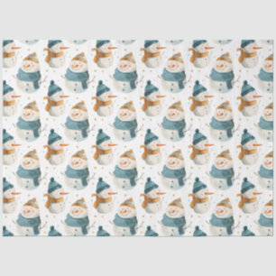 Schneemänner aus Whimsikfisch-Cartoon Seidenpapier