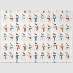 Schneemänner aus Whimsikfisch-Cartoon Seidenpapier