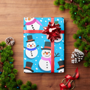 Schneemänner Geschenkpapier