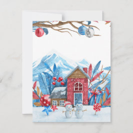 Schneemänner im Winterwunderland Feiertagskarte