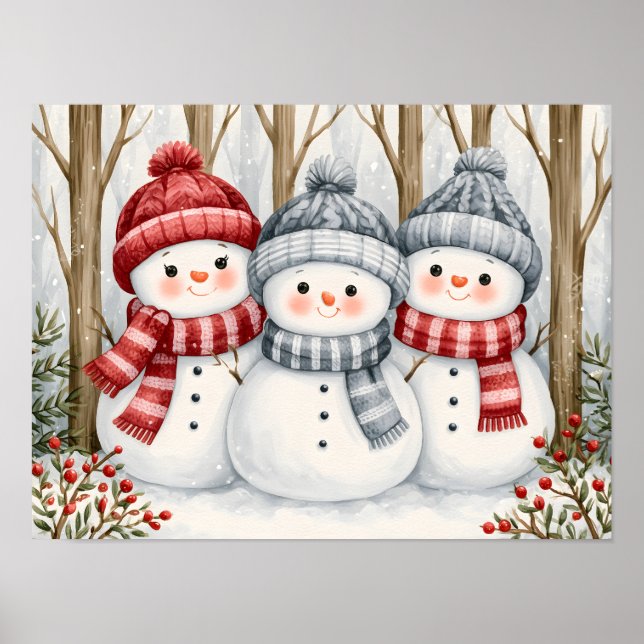 Schneemänner Poster (Vorne)