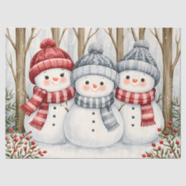 Schneemänner Seidenpapier