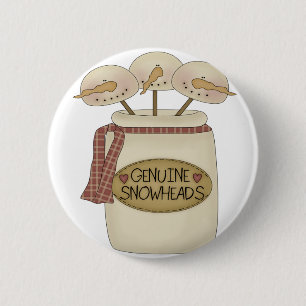 Schneemänner Snowheads Button