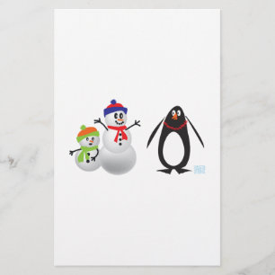 Schneemänner und Pinguin