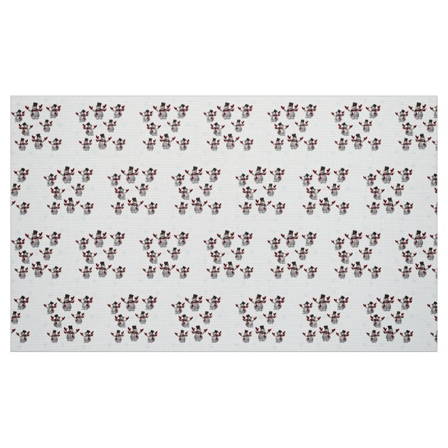 Schneemänner und Schneeflocken Stoff (Fat Quarter (45,7 x 55,9 cm))