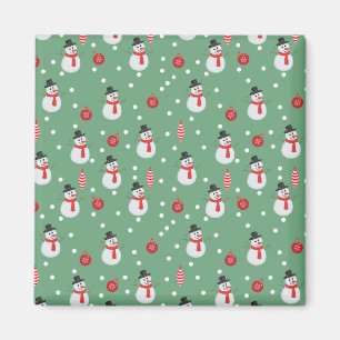 Schneemänner und Weihnachtsschmuck Magnet