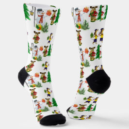 Schneemänner und Weihnachtstiere Socken