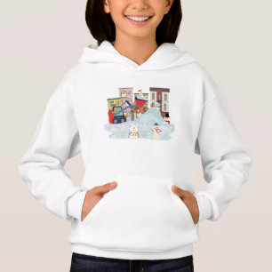 Schneemänner werden lustig mit Schneepflug Hoodie