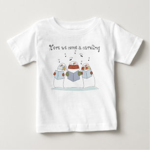 Schneemänner wir kommen ein Weihnachtslied Singen Baby T-shirt