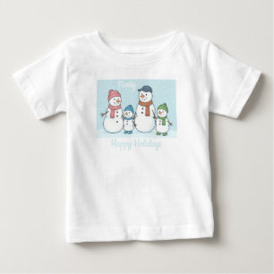 Schneemannfamilie Baby T-shirt