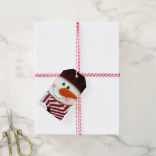 Schneemanngeschenkumbau Geschenkanhänger