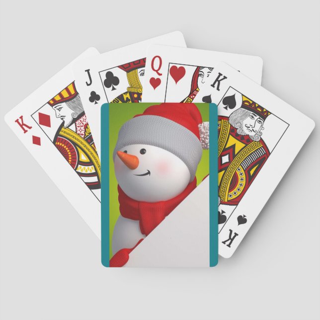 Schneemannkarten Spielkarten (Rückseite)