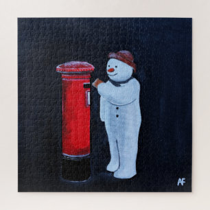 Schneemanns Brief an den Weihnachtsmann Gemälde vo Puzzle