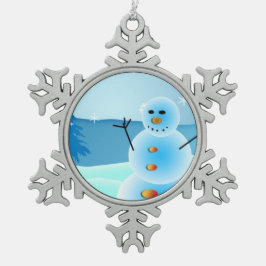 Schneemannzinn-Weihnachtsverzierung Schneeflocken Zinn-Ornament