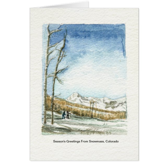 Schneemasse, Colorado Aquarellbild (Vorne)
