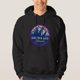 Schneemasse Colorado Aspen Felsberge Skifahren Hoodie