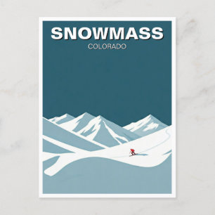 Schneemasse Colorado Skifahren Postkarte