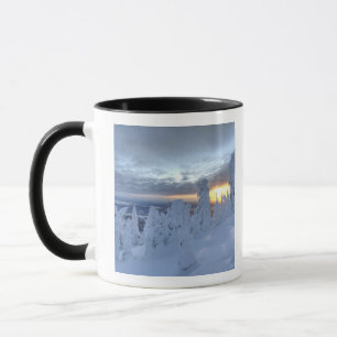 Schneemassen bei Sonnenuntergang im Pfahlfisch-Geb Tasse