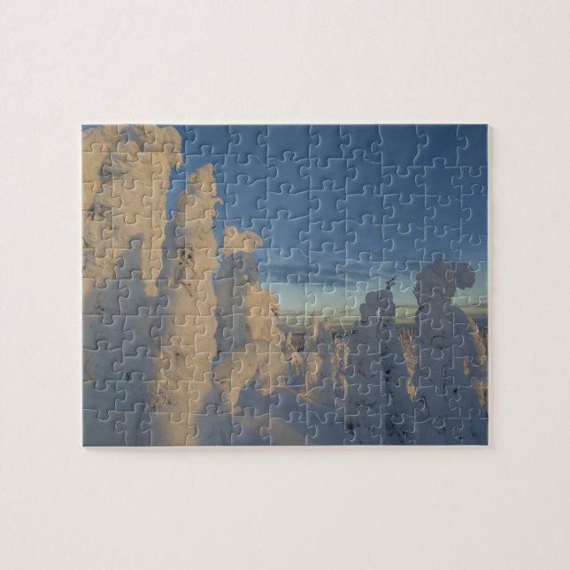 Schneemassen bei Sonnenuntergang im Whitefish Moun Puzzle (Horizontal)