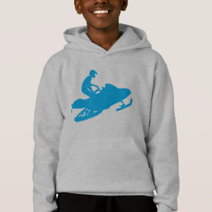 Schneemobil/Blauer Schlitten Hoodie