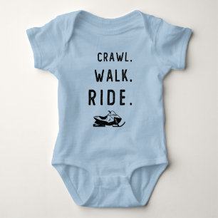 Schneemobil Crawl Walk Fahren Schneemobilfahren Baby Strampler