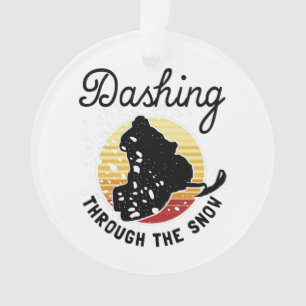 Schneemobil - durch den Schnee stürzen Ornament