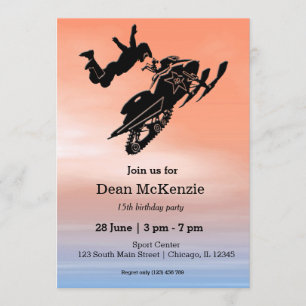 Schneemobil Einladung