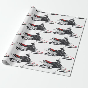 Schneemobil Geschenkpapier