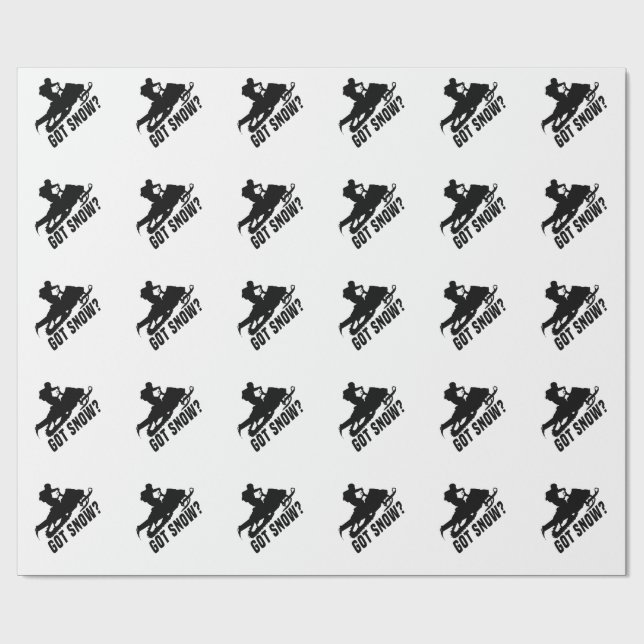 Schneemobil Geschenkpapier (Flach)