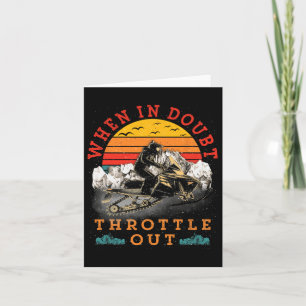 Schneemobil geschlafen, wenn im Zweifel den Winter Karte