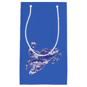 Schneemobil in Blue Camouflage Kleine Geschenktüte