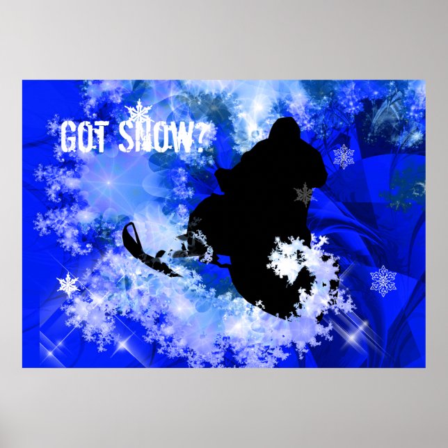 Schneemobil in der Lawine Poster (Vorne)