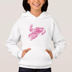Schneemobil in der rosa Camouflage Hoodie