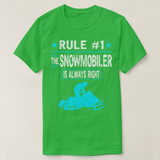 Schneemobil ist immer das richtige Motorschlitten- T-Shirt (Design vorne)