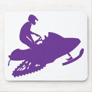 Schneemobil/Lila Schlitten Mousepad