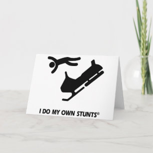 Schneemobil meine eigenen Stunts Feiertagskarte