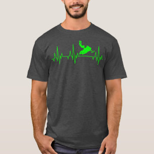 Schneemobil-Motorschlitten-Schnee-Motorrad-Herzsch T-Shirt