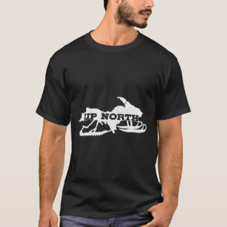 Schneemobil Nach Norden Vintager Motorschlitten Ge T-Shirt